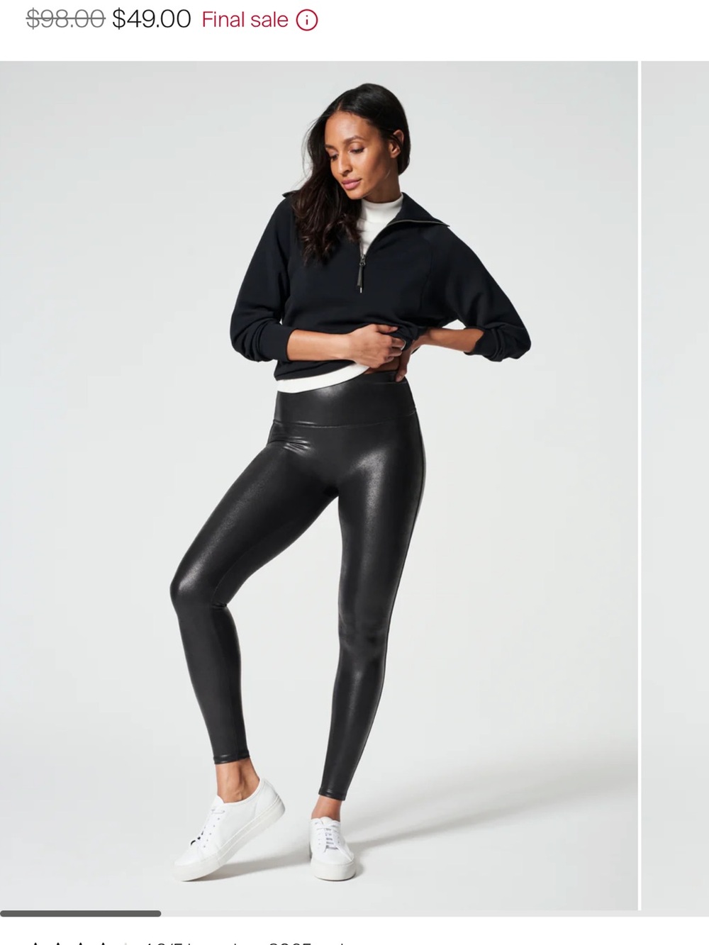 SPANX High-Rise Faux Leather Leggings - Black